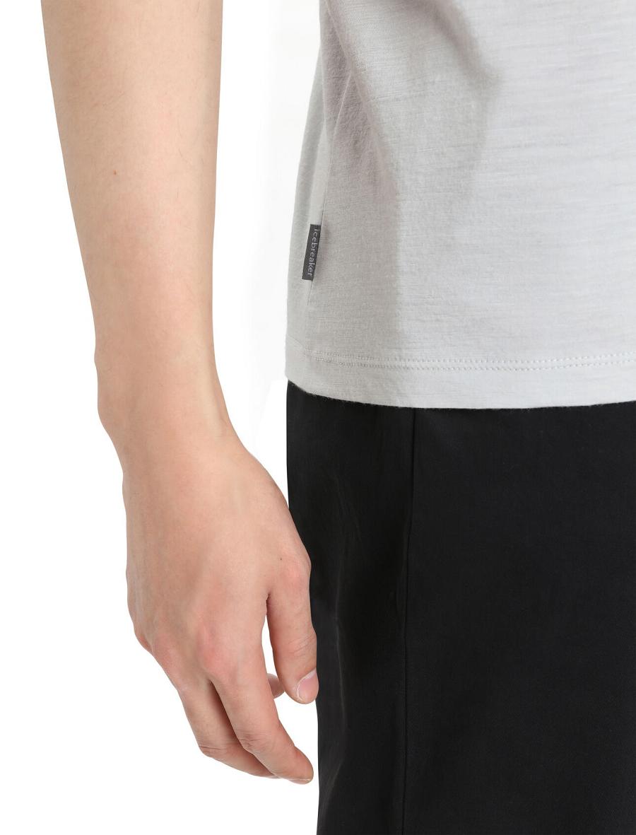 Icebreaker Merino Tech Lite II Rövid Sleeve Tee Férfi Póló Bézs | HU 1165XYUF